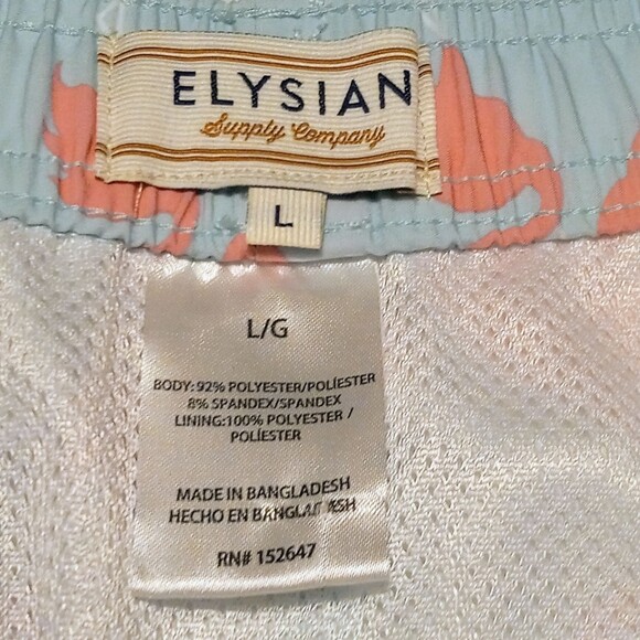 Elysian Supply Company Large Swim Trunks-Flamingo Print-UPF 50 -Novelty-Beach - Picture 4 of 6